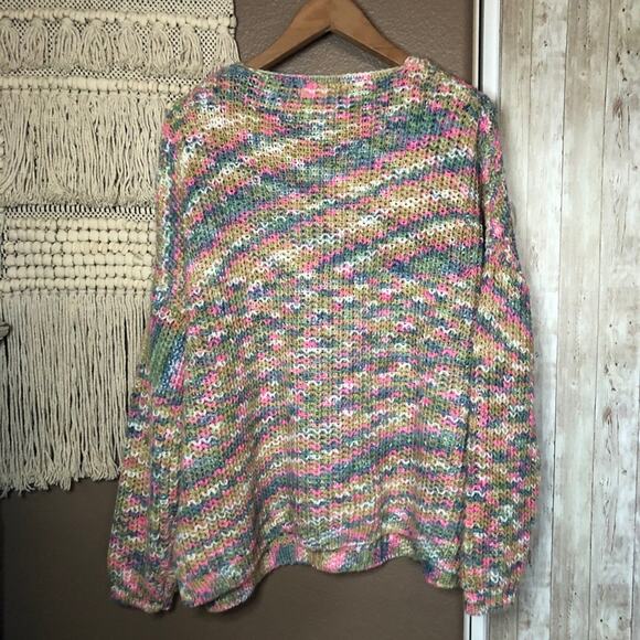 Peach Love California Colorful Sweater - Picture 2 of 7